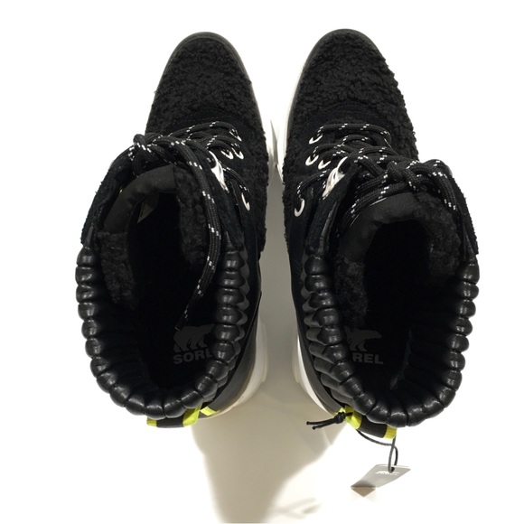 SOREL WATERPROOF BREX HEEL COZY LACE UP BOOT -BLACK -US 8.5 -NEW - Picture 7 of 8